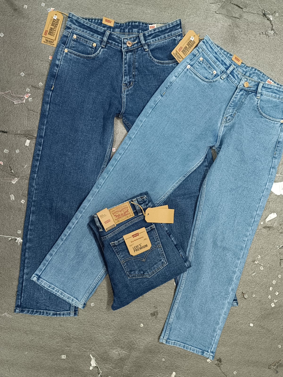 Twin-Tone Mid & Light Blue Jeans for Men